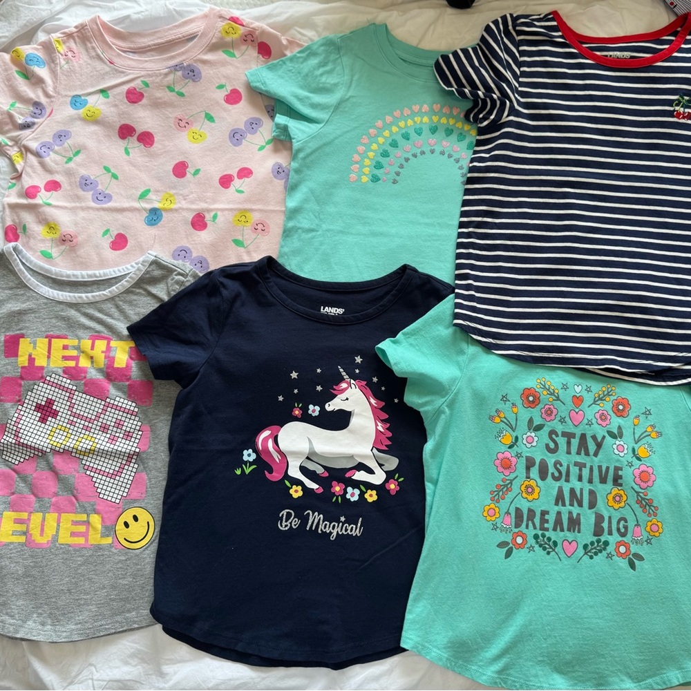 Girls Lands End tee bundle! Sz8 plus